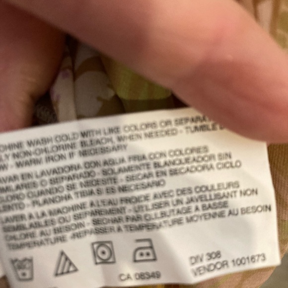 Vintage America Jeans Blouse Beige&Pastel Flowers Size XS NWT - Picture 7 of 10